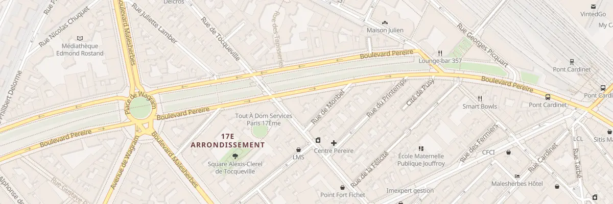 Plan du 49 Bd Pereire à Paris 17e Arrondissement
