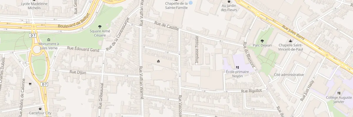Plan du 22 Rue Vascosan à Amiens