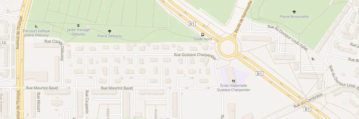 Plan du 30 Rue Gustave Charpentier à Amiens