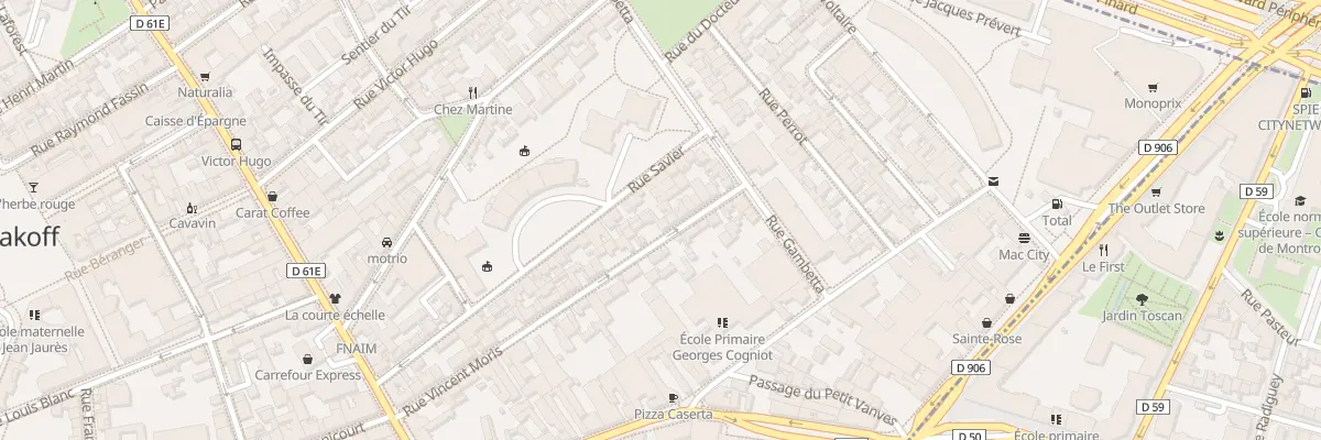 Plan du 59 Rue Vincent Moris à Malakoff