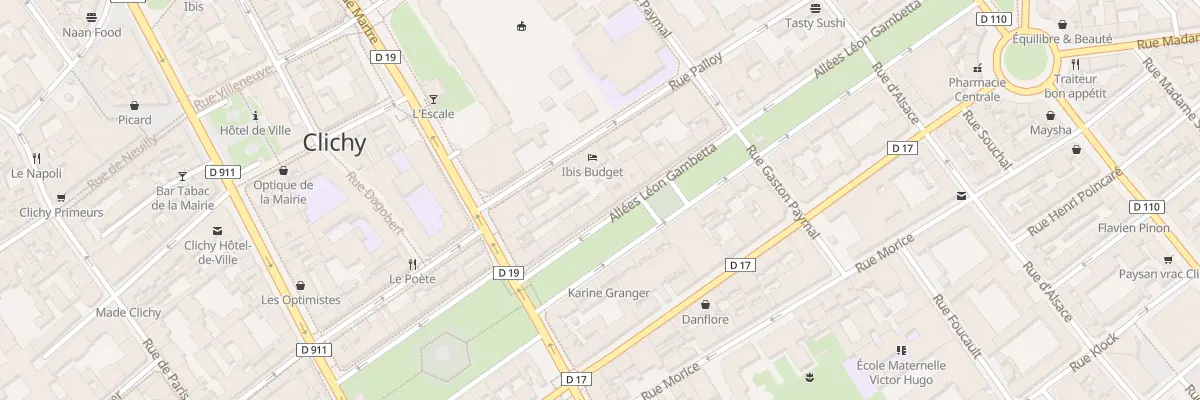 Plan du 9 All Léon Gambetta à Clichy