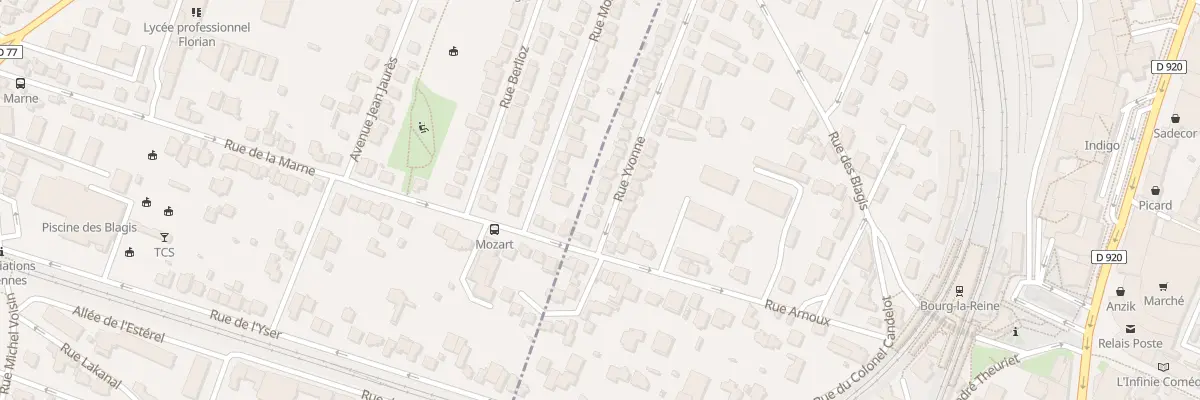 Plan du 5 Rue Yvonne à Bourg-la-Reine
