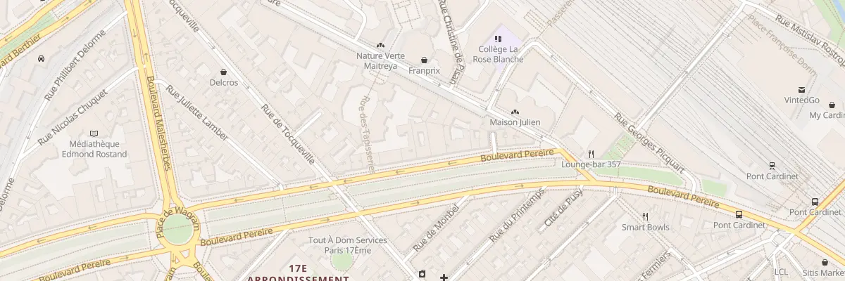 Plan du 16 Bd Pereire à Paris 17e Arrondissement