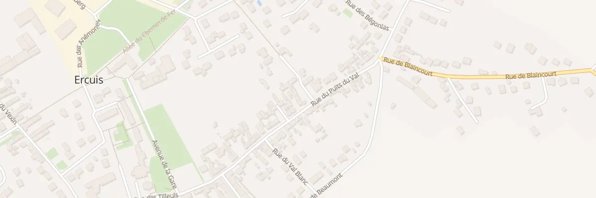 Plan du 161 Rue du Puits du Val à Ercuis