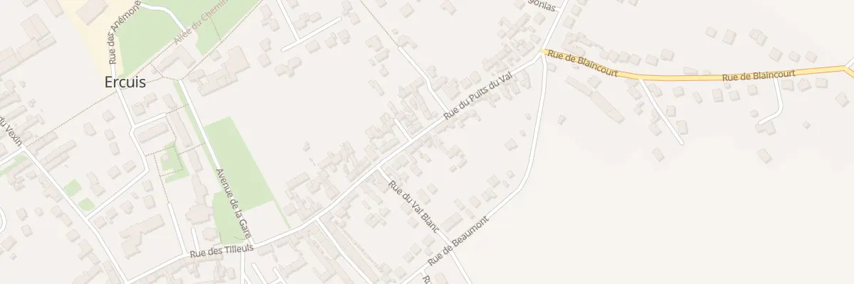 Plan du 144 Rue du Puits du Val à Ercuis