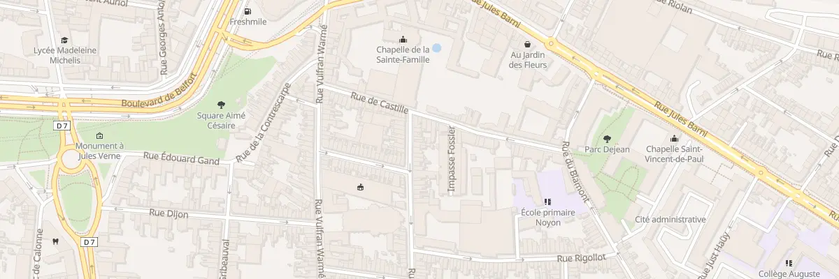 Plan du 7 Rue Vascosan à Amiens