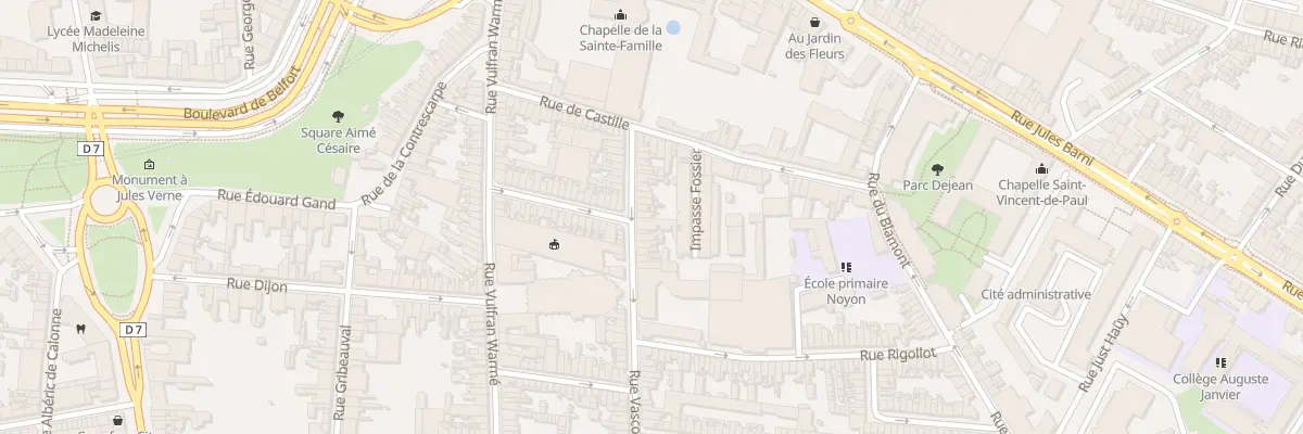 Plan du 21 Rue Vascosan à Amiens