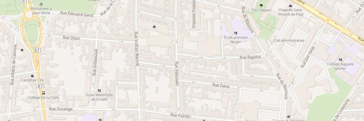 Plan du 55 Rue Vascosan à Amiens