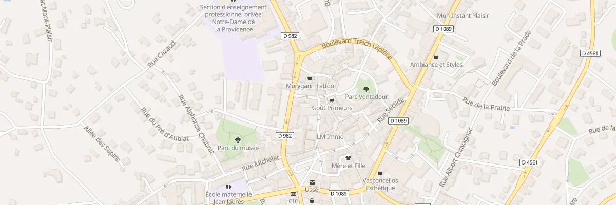 Plan du 3 Rue Neuve du Palais à Ussel