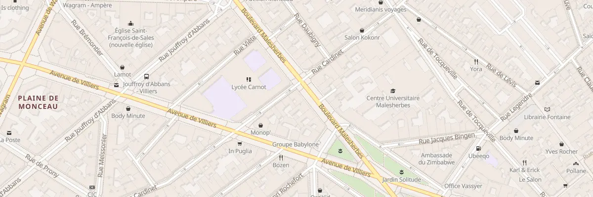 Plan du 139 Bd Malesherbes à Paris 17e Arrondissement