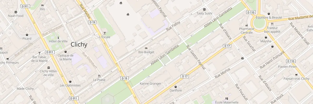 Plan du 13 All Léon Gambetta à Clichy