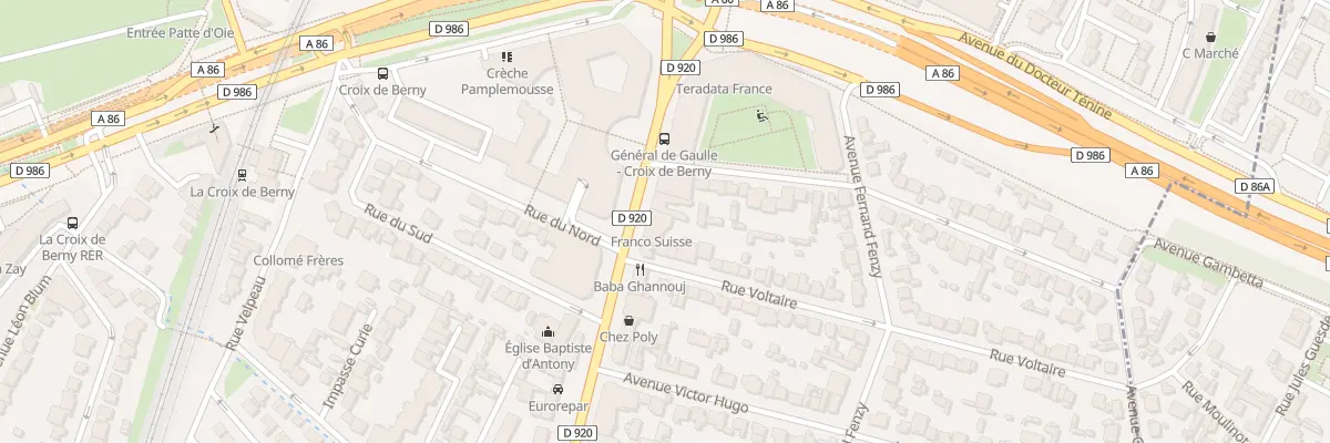 Plan du 3 Rue Voltaire à Antony