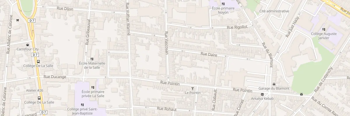 Plan du 2 Rue Daire à Amiens