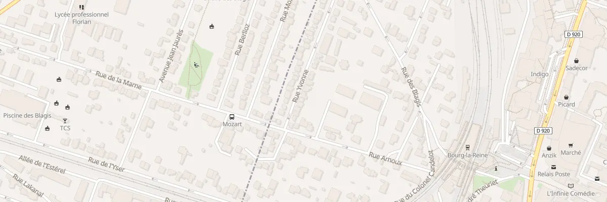 Plan du 10 Rue Yvonne à Bourg-la-Reine
