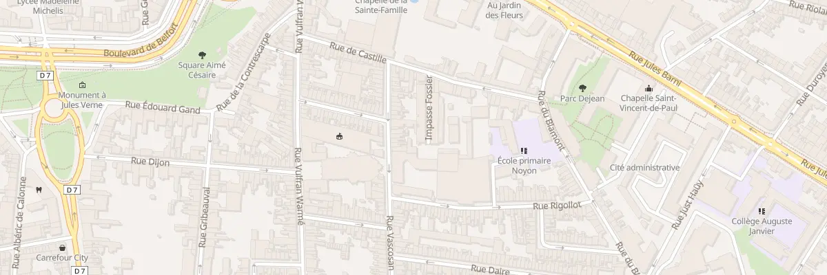 Plan du 23 Rue Vascosan à Amiens