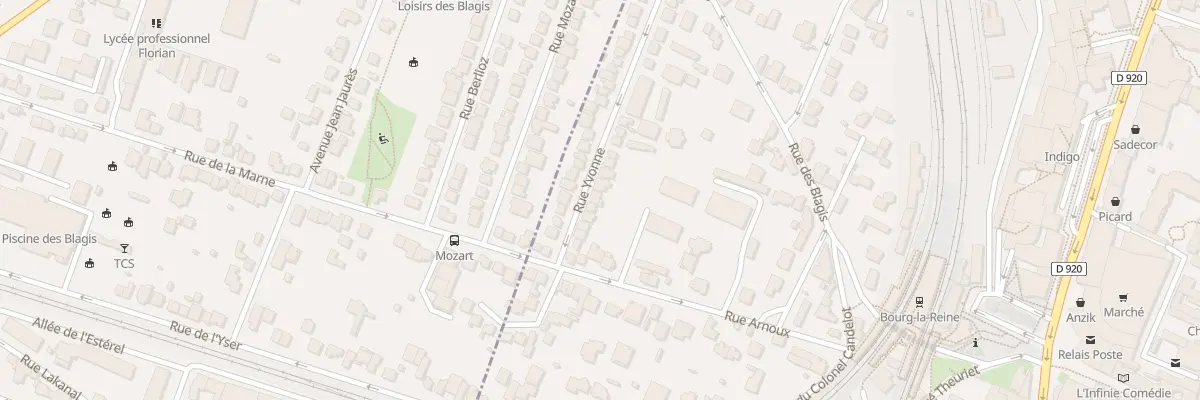 Plan du 12 Rue Yvonne à Bourg-la-Reine