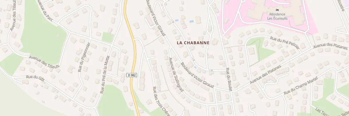 Plan du 18 Av de Stalingrad à Ussel