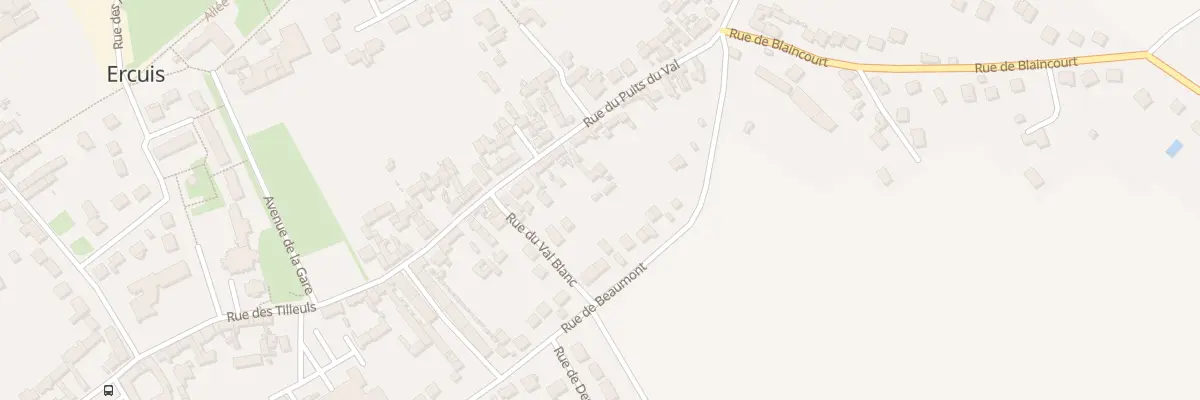 Plan du 160 Rue du Puits du Val à Ercuis