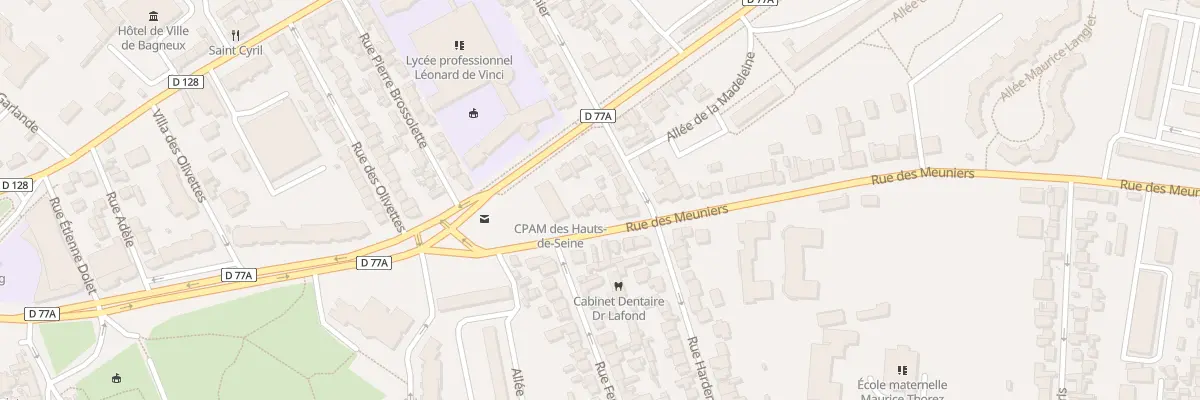 Plan du 15 Rue des Meuniers à Bagneux