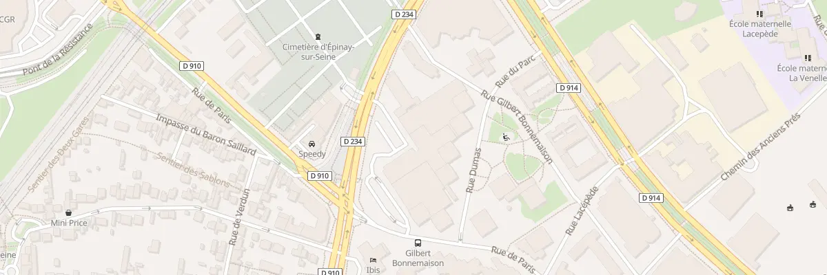 Plan du 12 Rue Dumas à Épinay-sur-Seine
