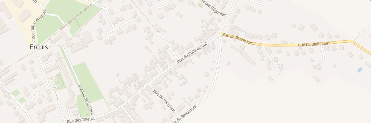 Plan du 198 Rue du Puits du Val à Ercuis