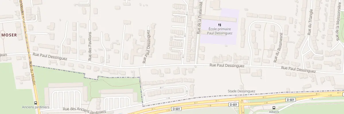 Plan du 594 Rue Paul Dessinguez à Dunkerque