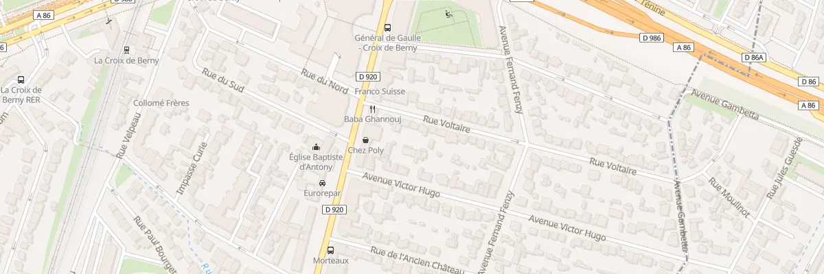 Plan du 6 Rue Voltaire à Antony