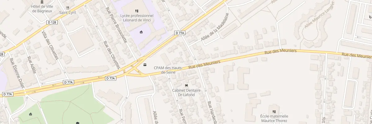 Plan du 17 Rue des Meuniers à Bagneux