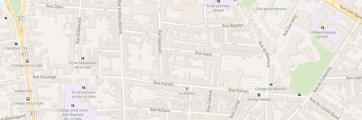 Plan du 20B Rue Daire à Amiens
