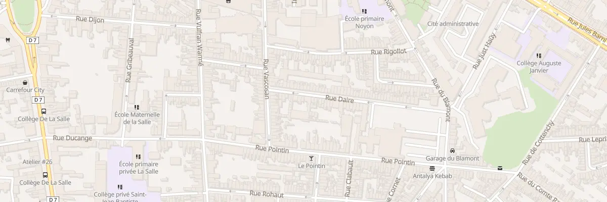 Plan du 20 Rue Daire à Amiens