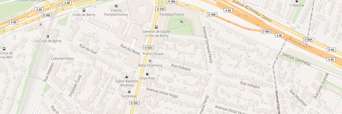 Plan du 5 Rue Voltaire à Antony