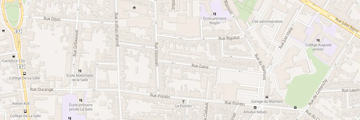 Plan du 13 Rue Daire à Amiens