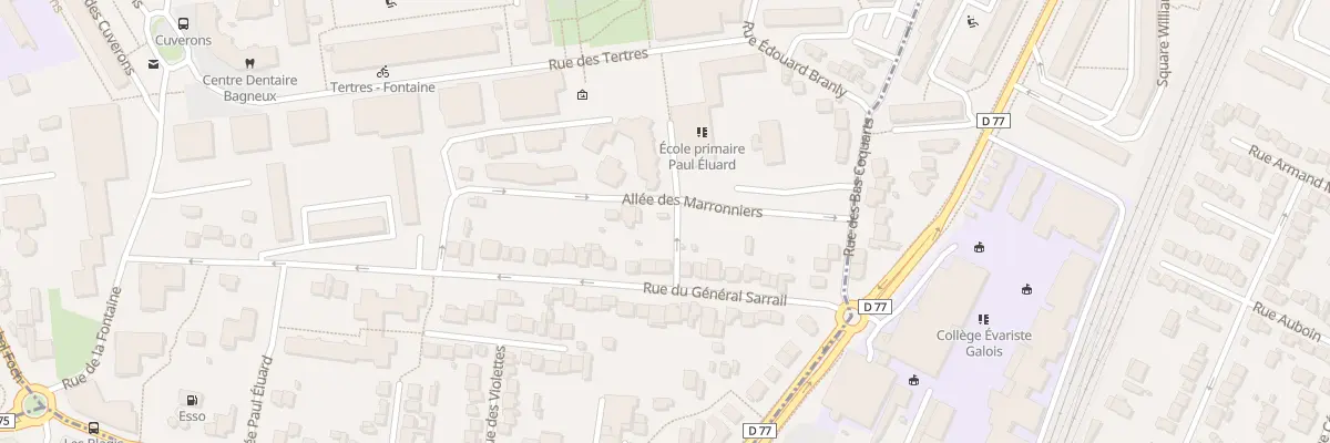 Plan du 20 All des Marronniers à Bagneux