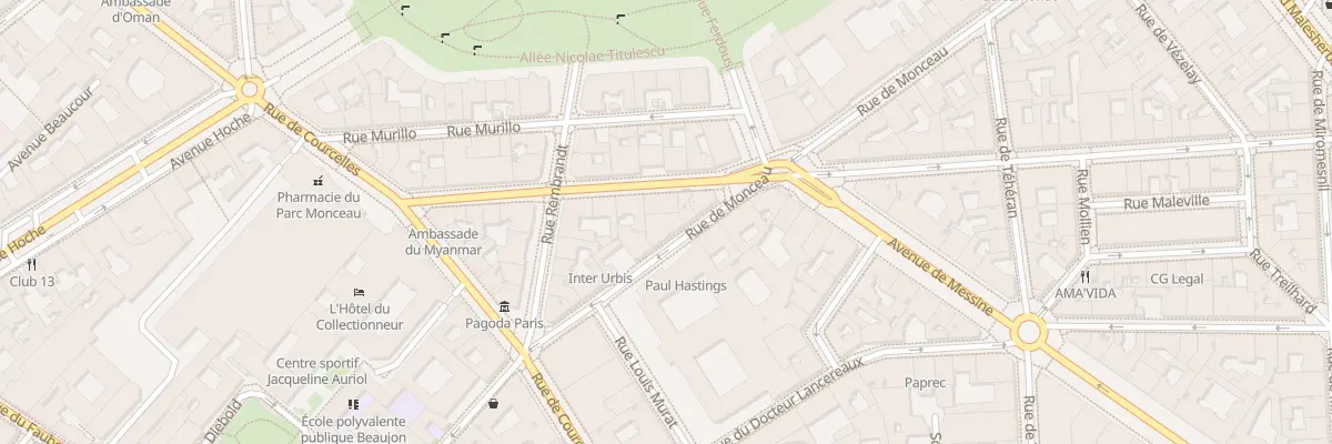 Plan du 43 Rue de Lisbonne à Paris 8e Arrondissement