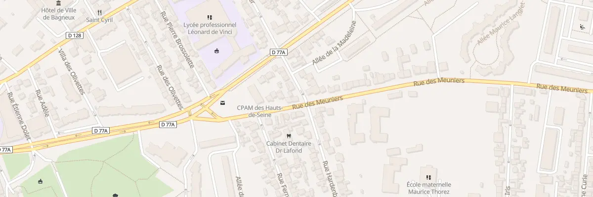 Plan du 19 Rue des Meuniers à Bagneux