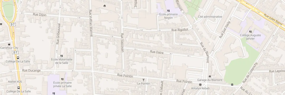 Plan du 15 Rue Daire à Amiens