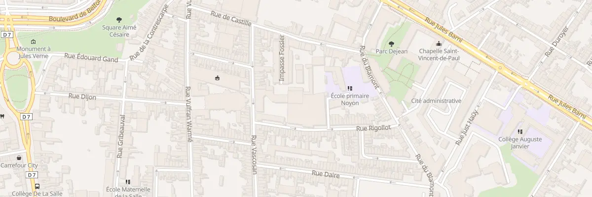 Plan du 3 Rue Rigollot à Amiens