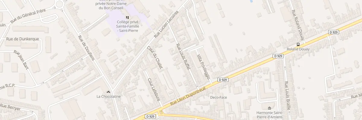 Plan du 25 Rue Louis Ruffel à Amiens
