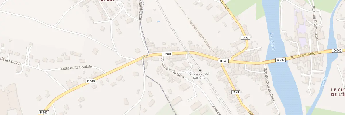 Plan du 38 Rue de Mouzaine à Châteauneuf-sur-Cher