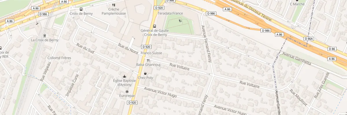 Plan du 7 Rue Voltaire à Antony