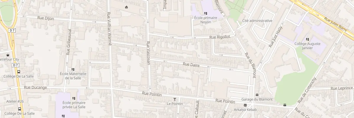 Plan du 19 Rue Daire à Amiens