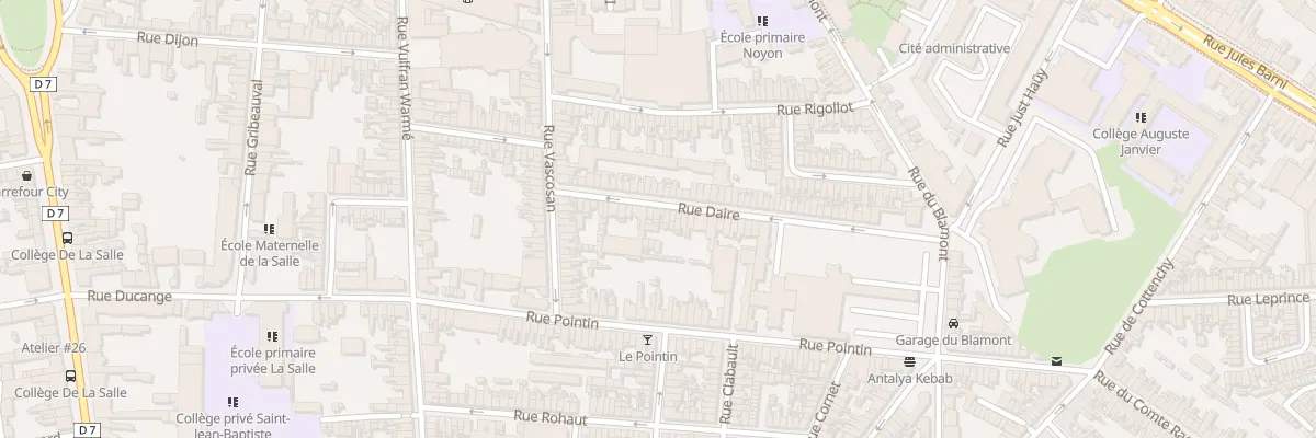 Plan du 24 Rue Daire à Amiens