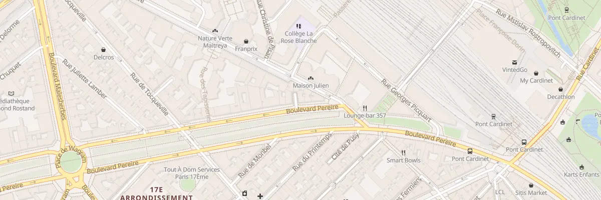 Plan du 6 Bd Pereire à Paris 17e Arrondissement