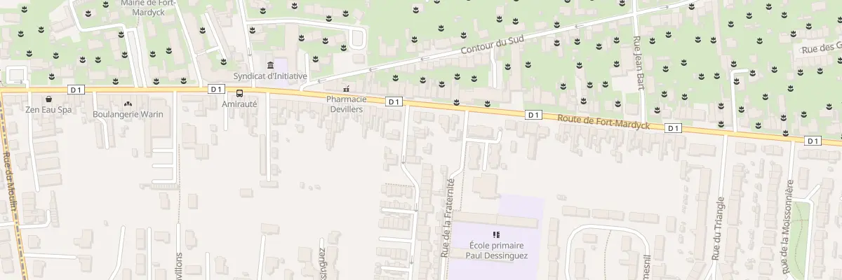 Plan du 1 Rue de la Liberté à Dunkerque