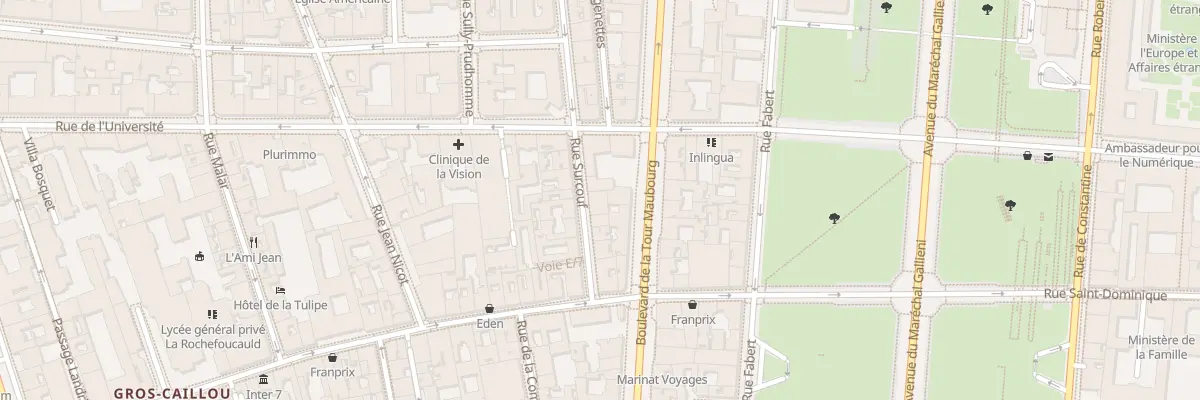 Plan du 23 Rue Surcouf à Paris 7e Arrondissement