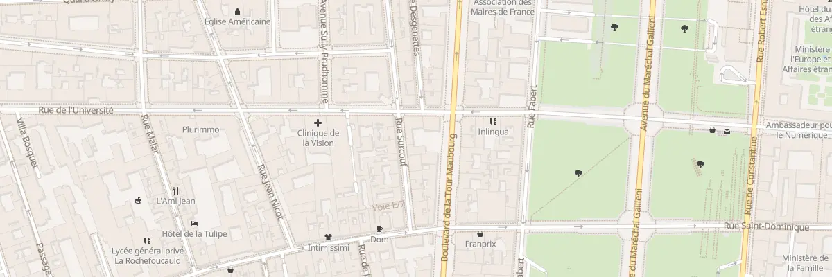 Plan du 119 Rue de l’Université à Paris 7e Arrondissement