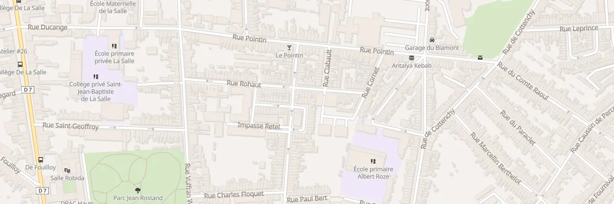 Plan du 7 Rue Langlès à Amiens