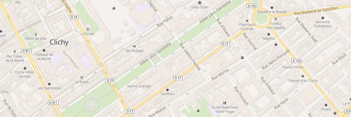 Plan du 22 All Léon Gambetta à Clichy