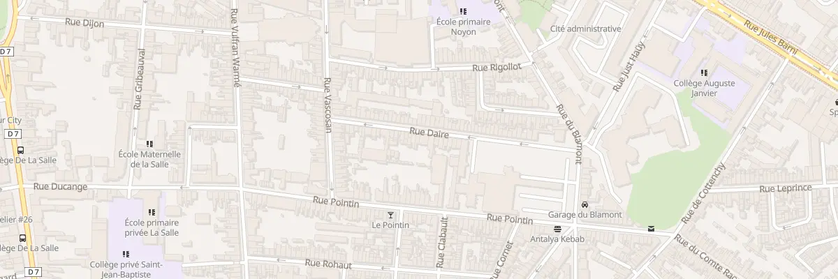 Plan du 34 Rue Daire à Amiens