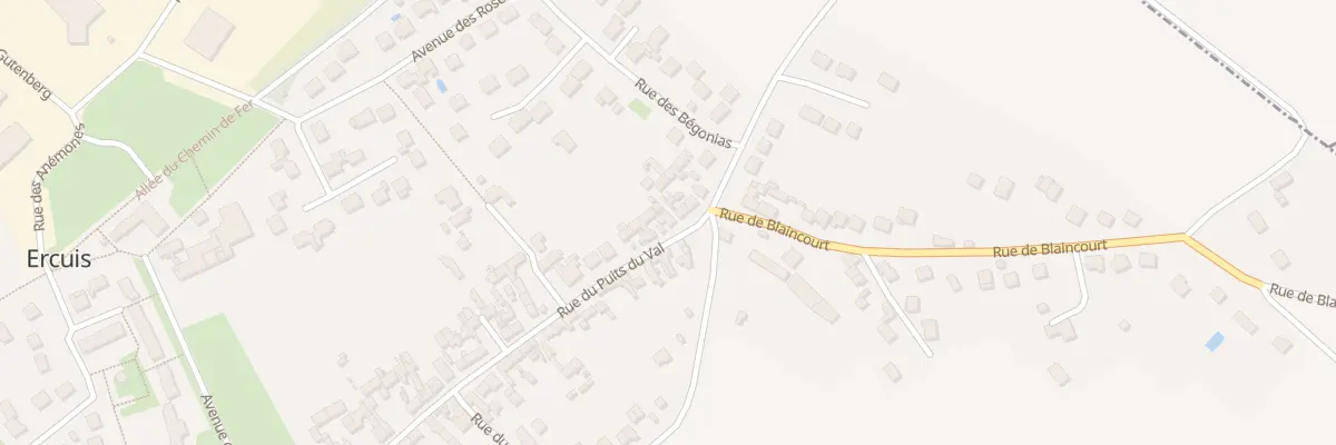 Plan du 281 Rue du Puits du Val à Ercuis